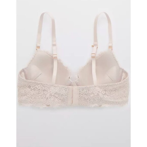 Aerie Real Power Plunge Push Up Eyelash Lace Bra 42D - Picture 2 of 4